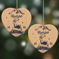 Rudolph Express Personalised Heart Decoration on Christmas Background