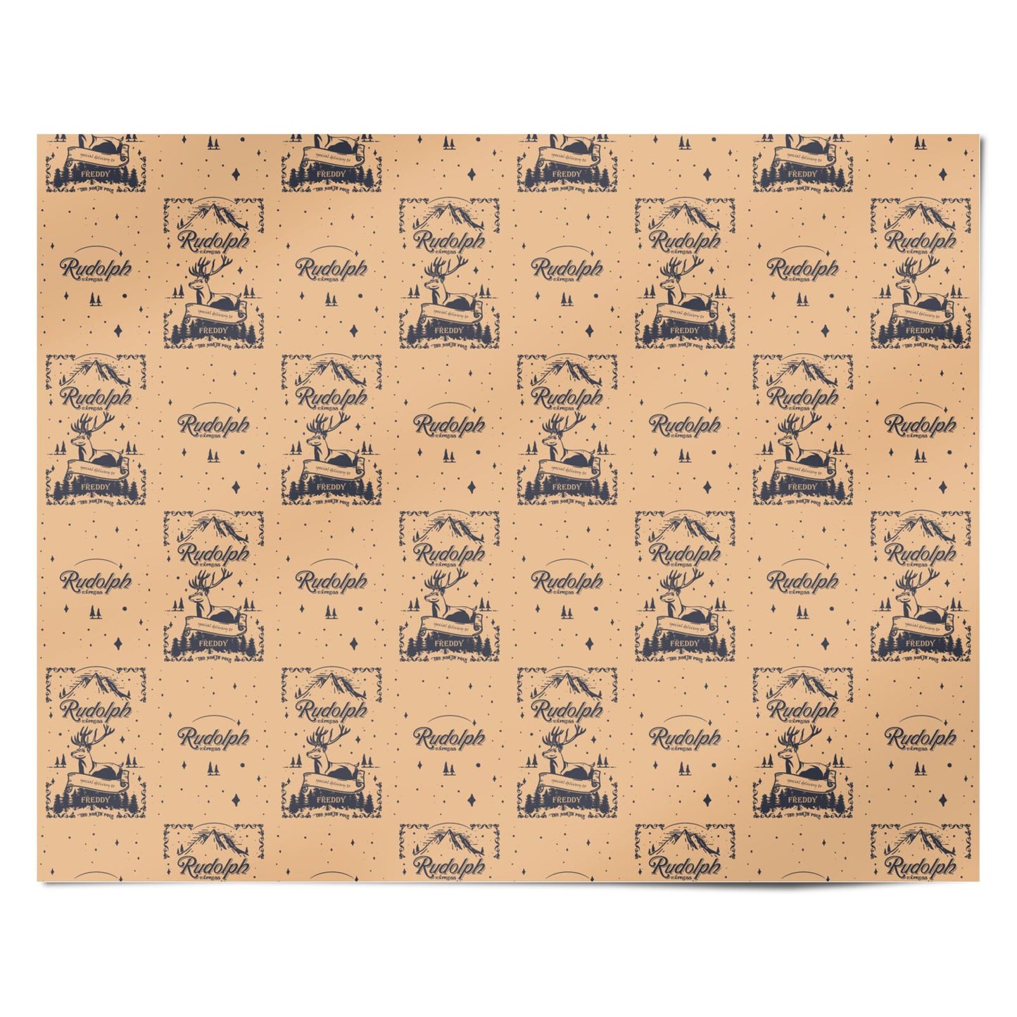 Rudolph Express Personalised Personalised Wrapping Paper Alternative