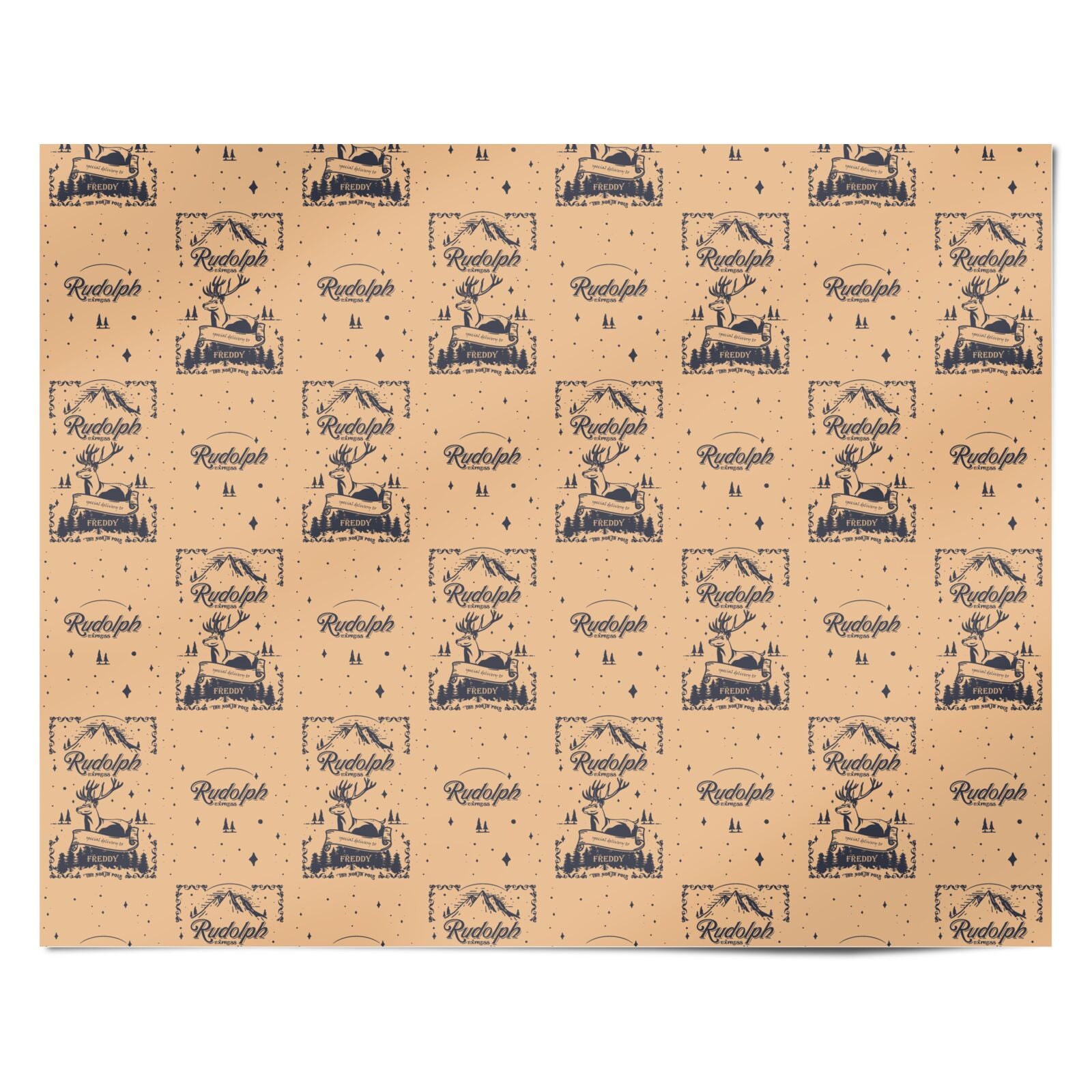 Rudolph Express Personalised Personalised Wrapping Paper Alternative