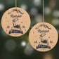Rudolph Express Personalised Round Decoration on Christmas Background