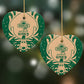Rudolph Personalised Heart Decoration on Christmas Background