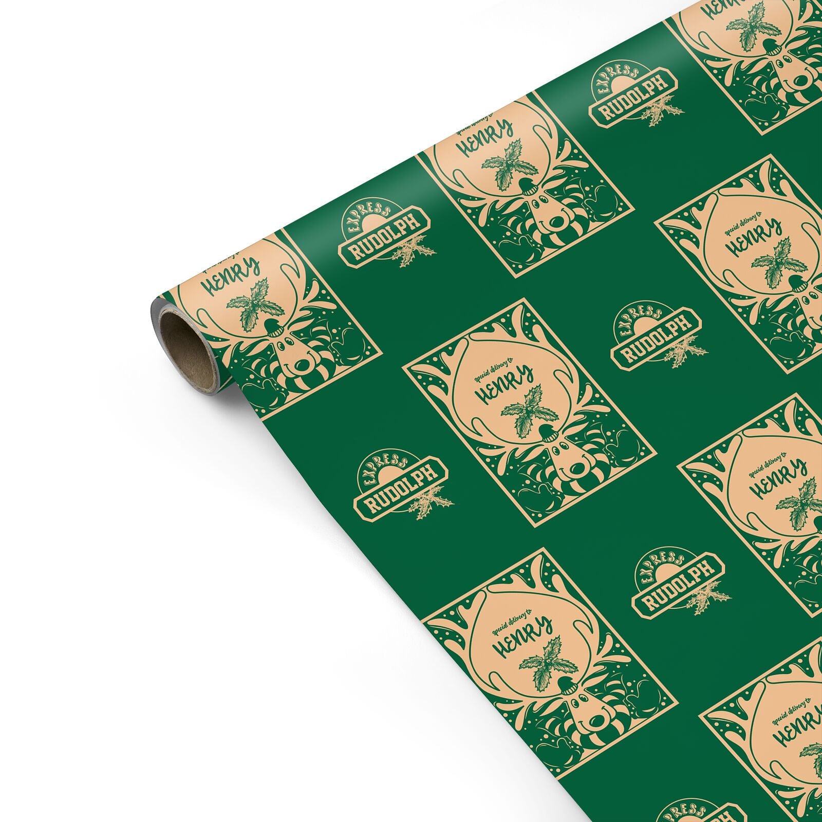 Rudolph Personalised Personalised Gift Wrap