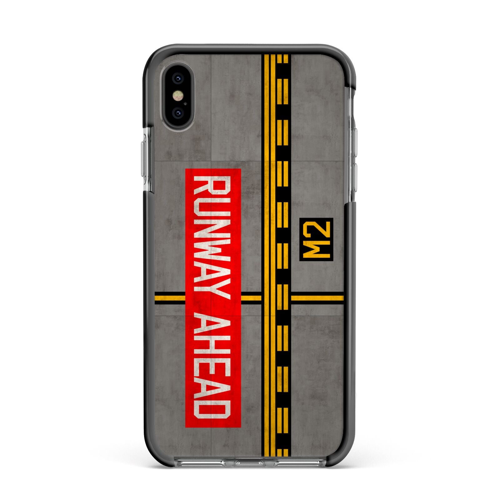 Runway Ahead Apple iPhone Xs Max Impact Case Black Edge on Black Phone