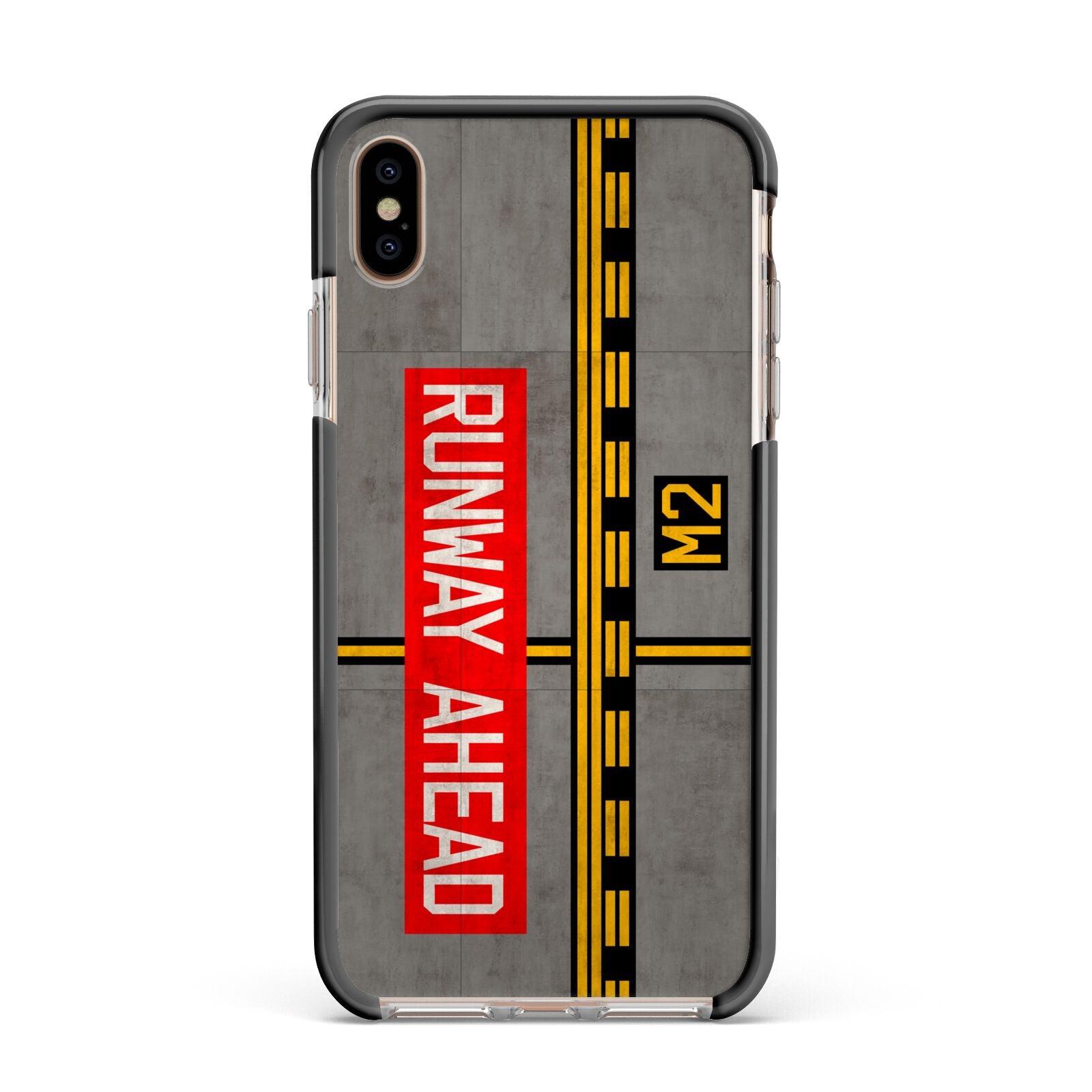 Runway Ahead Apple iPhone Xs Max Impact Case Black Edge on Gold Phone