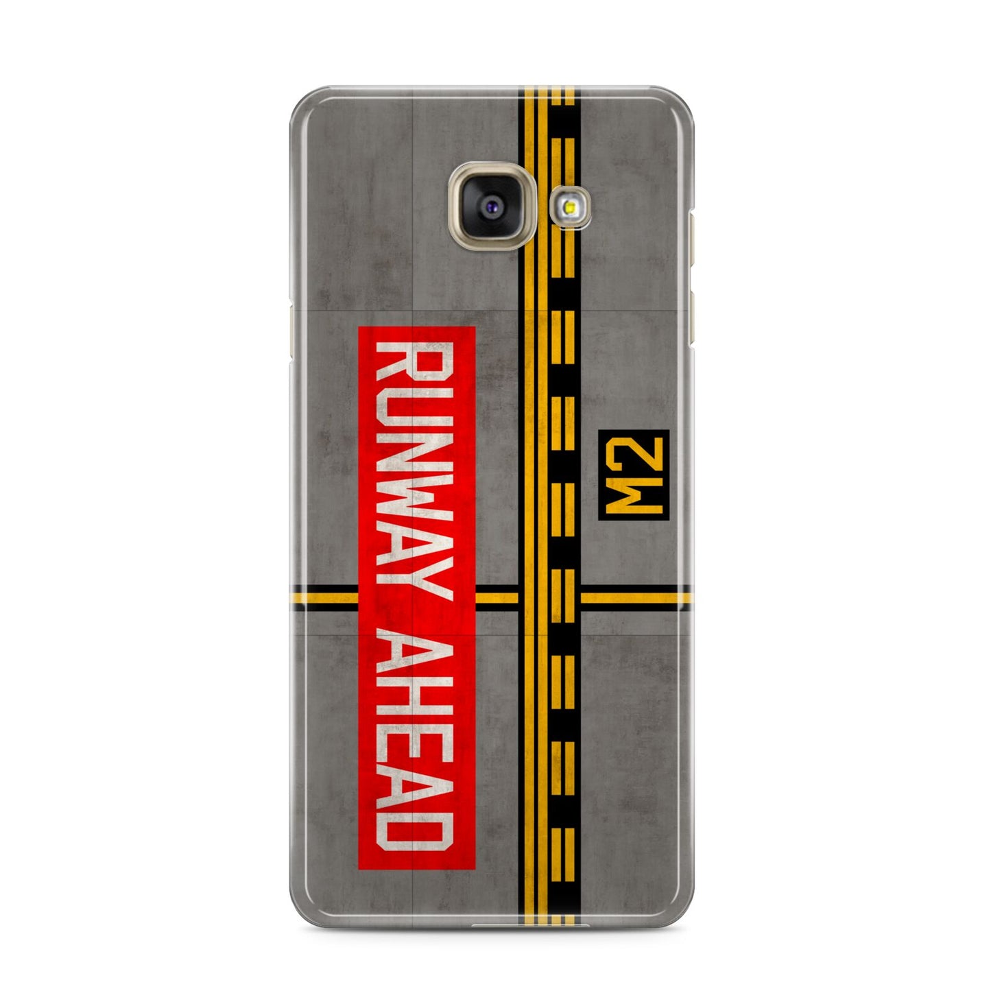 Runway Ahead Samsung Galaxy A3 2016 Case on gold phone