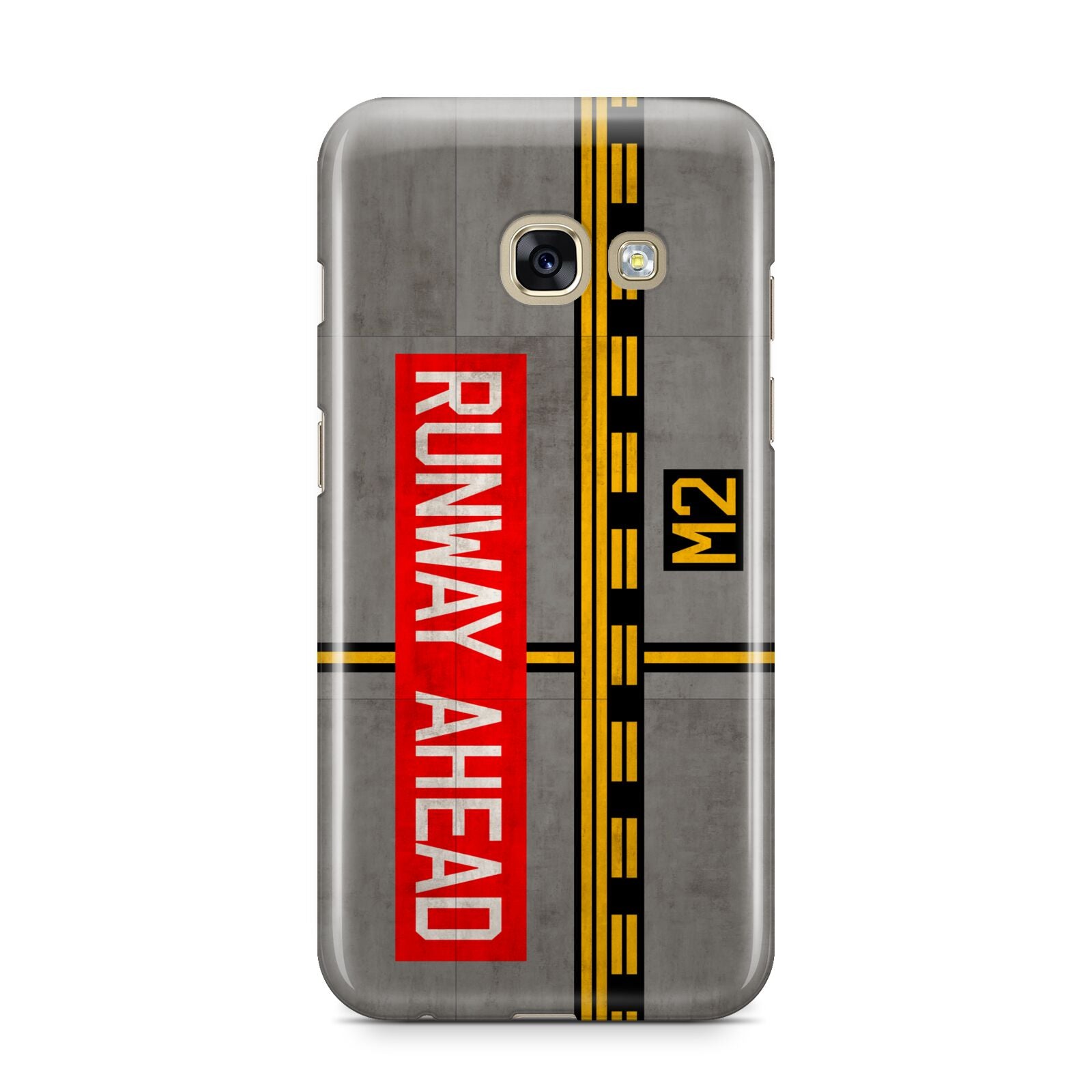 Runway Ahead Samsung Galaxy A3 2017 Case on gold phone