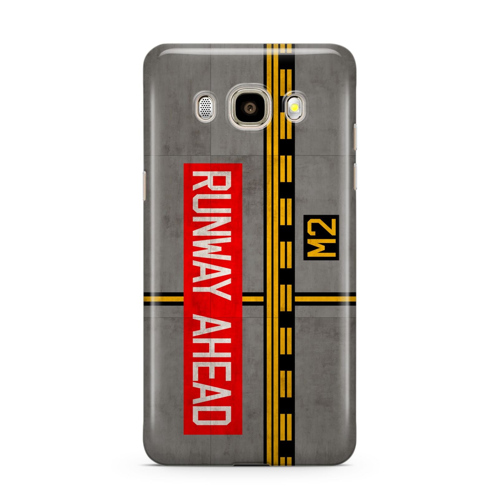 Runway Ahead Samsung Galaxy J7 2016 Case on gold phone