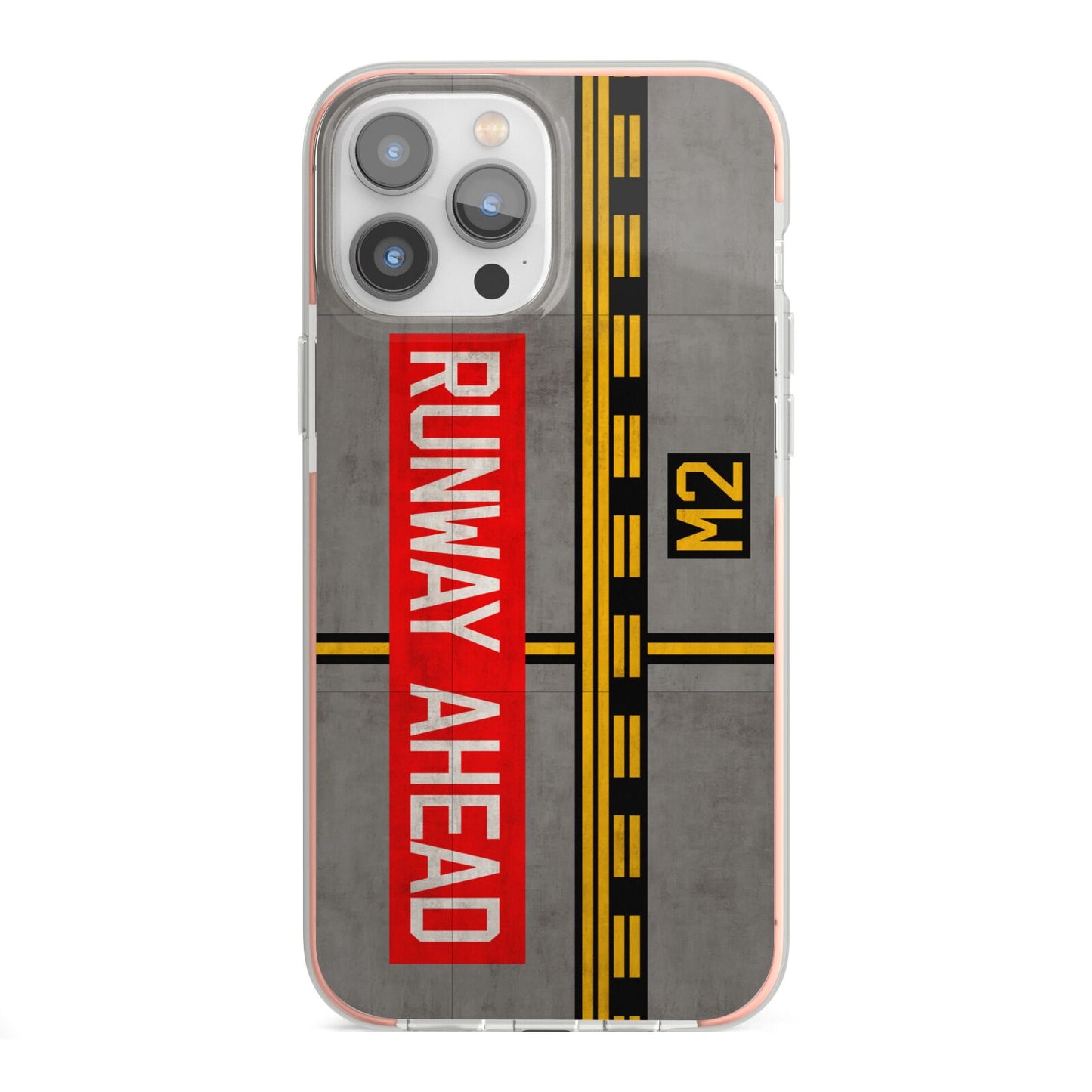 Runway Ahead iPhone 13 Pro Max TPU Impact Case with Pink Edges