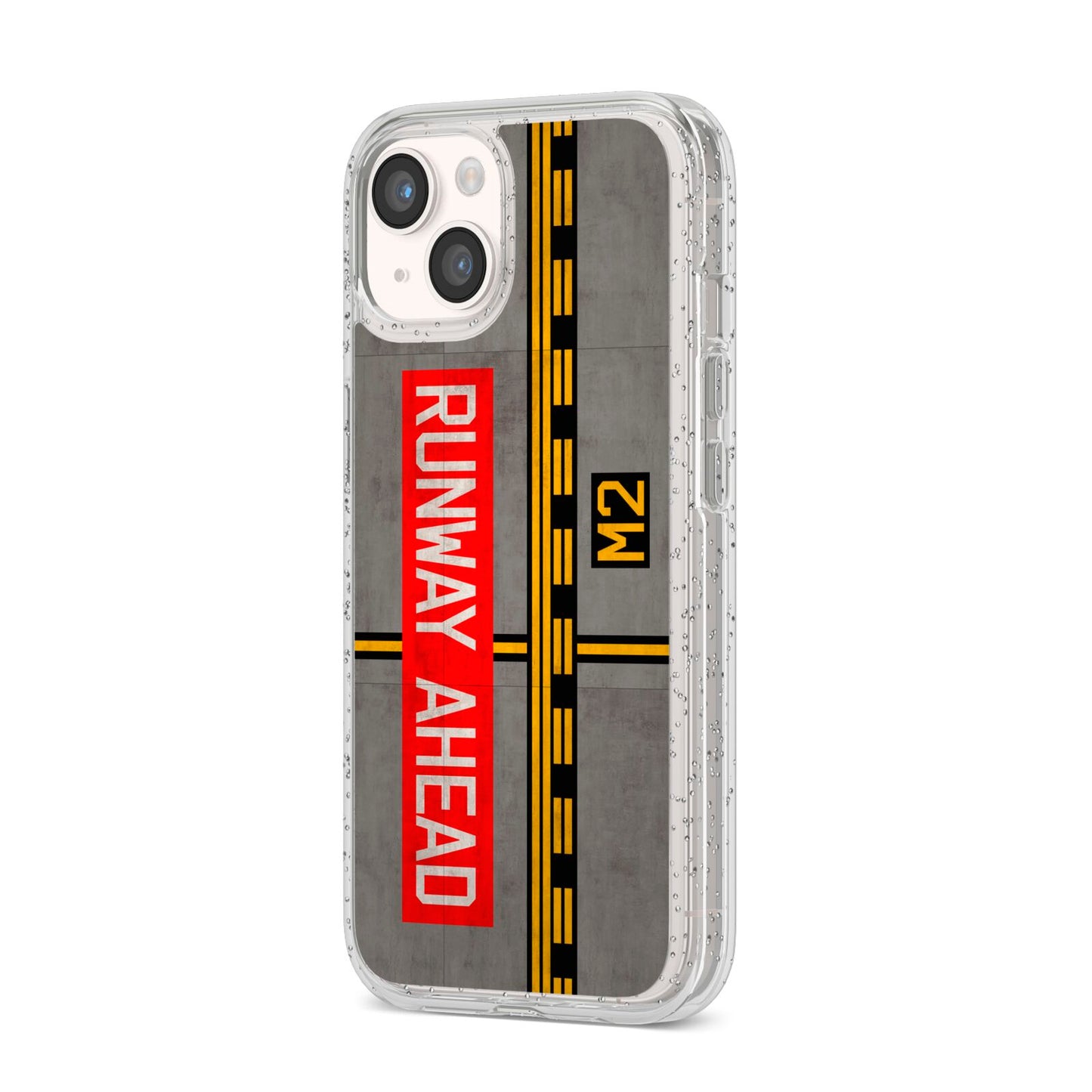 Runway Ahead iPhone 14 Glitter Tough Case Starlight Angled Image