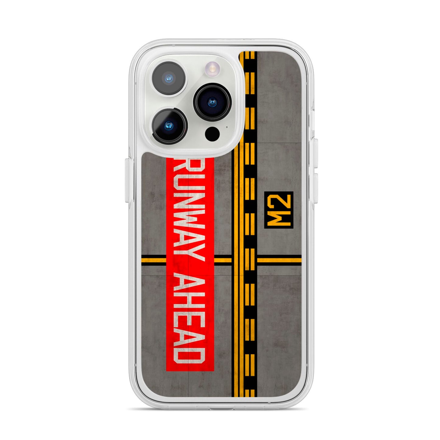 Runway Ahead iPhone 14 Pro Clear Tough Case Silver