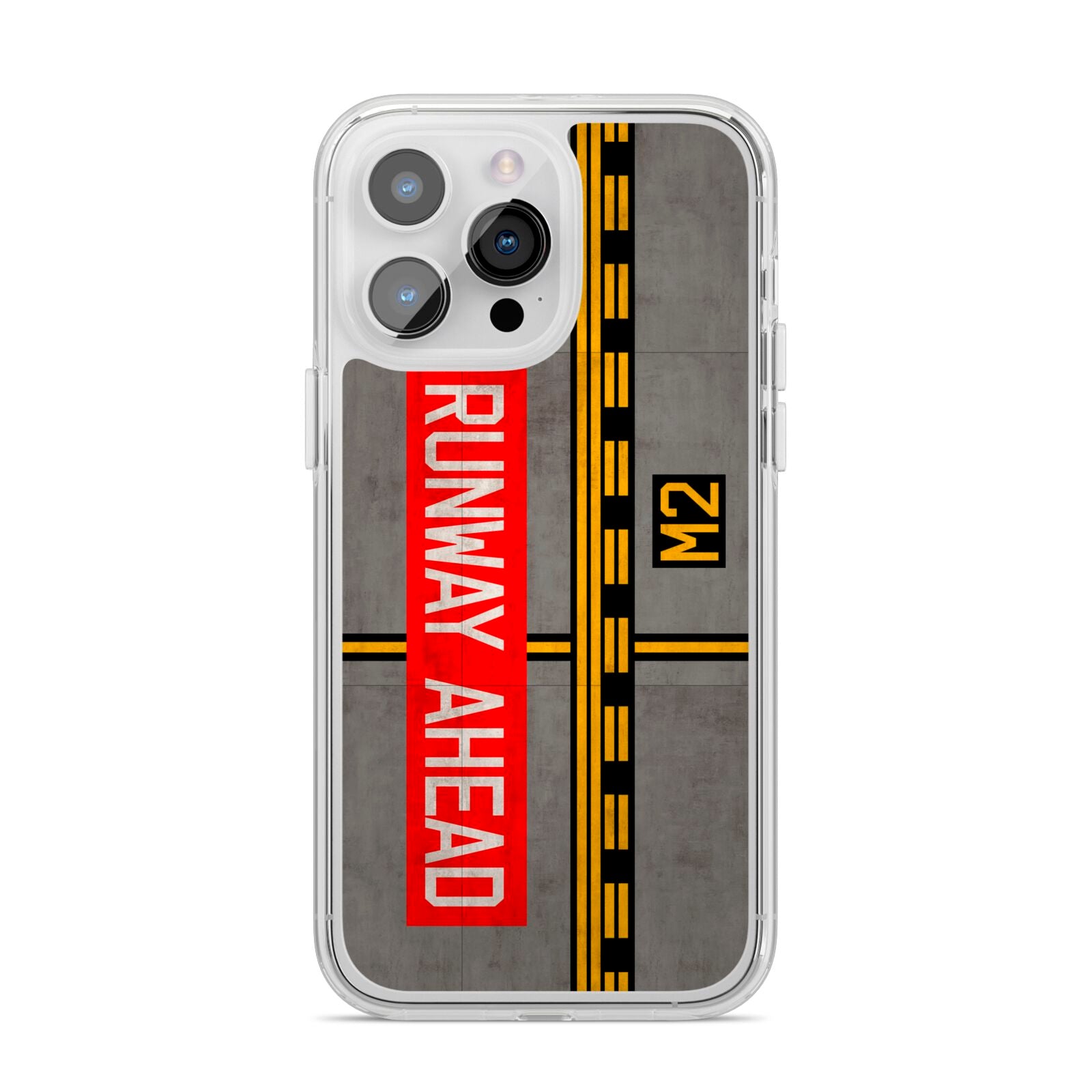 Runway Ahead iPhone 14 Pro Max Clear Tough Case Silver