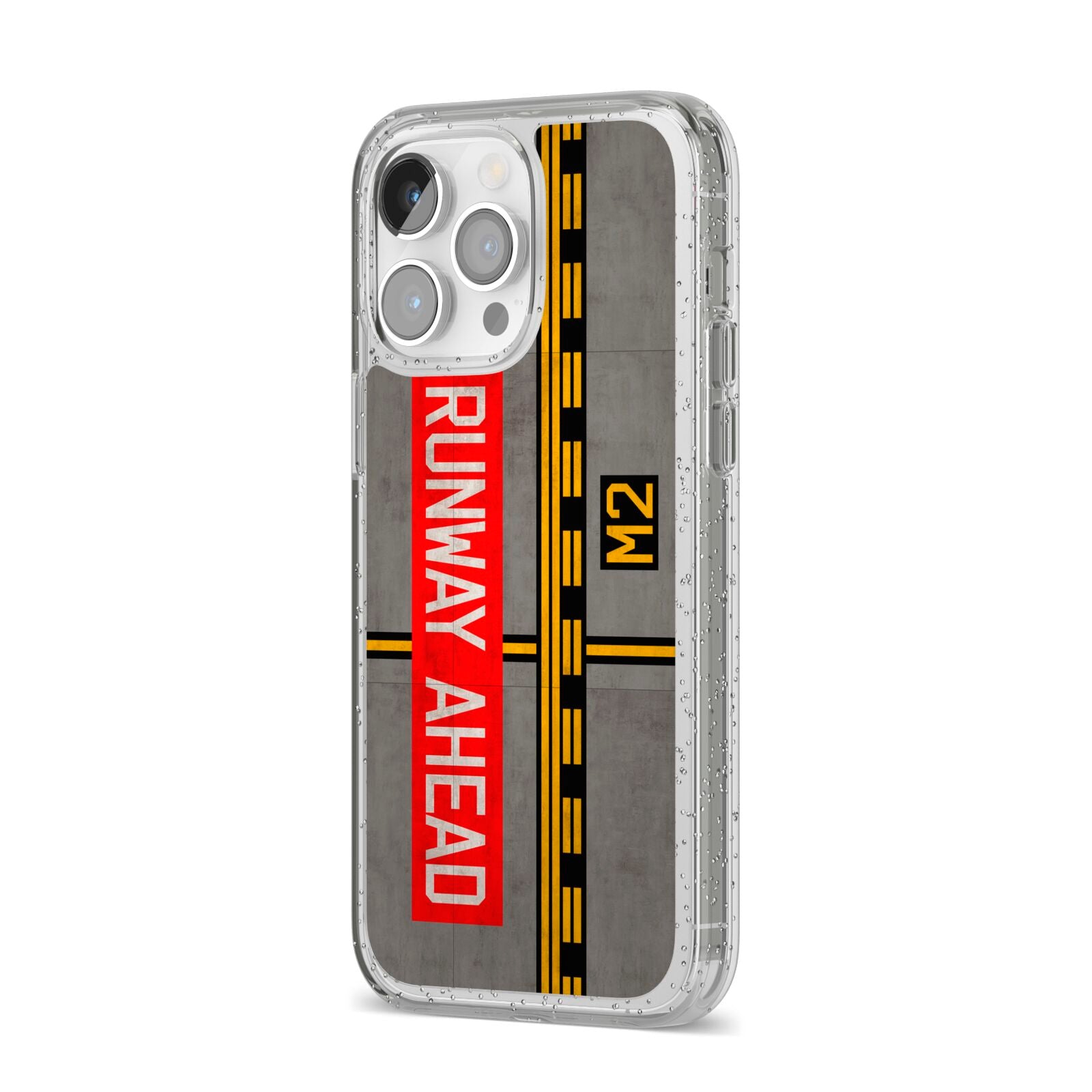Runway Ahead iPhone 14 Pro Max Glitter Tough Case Silver Angled Image