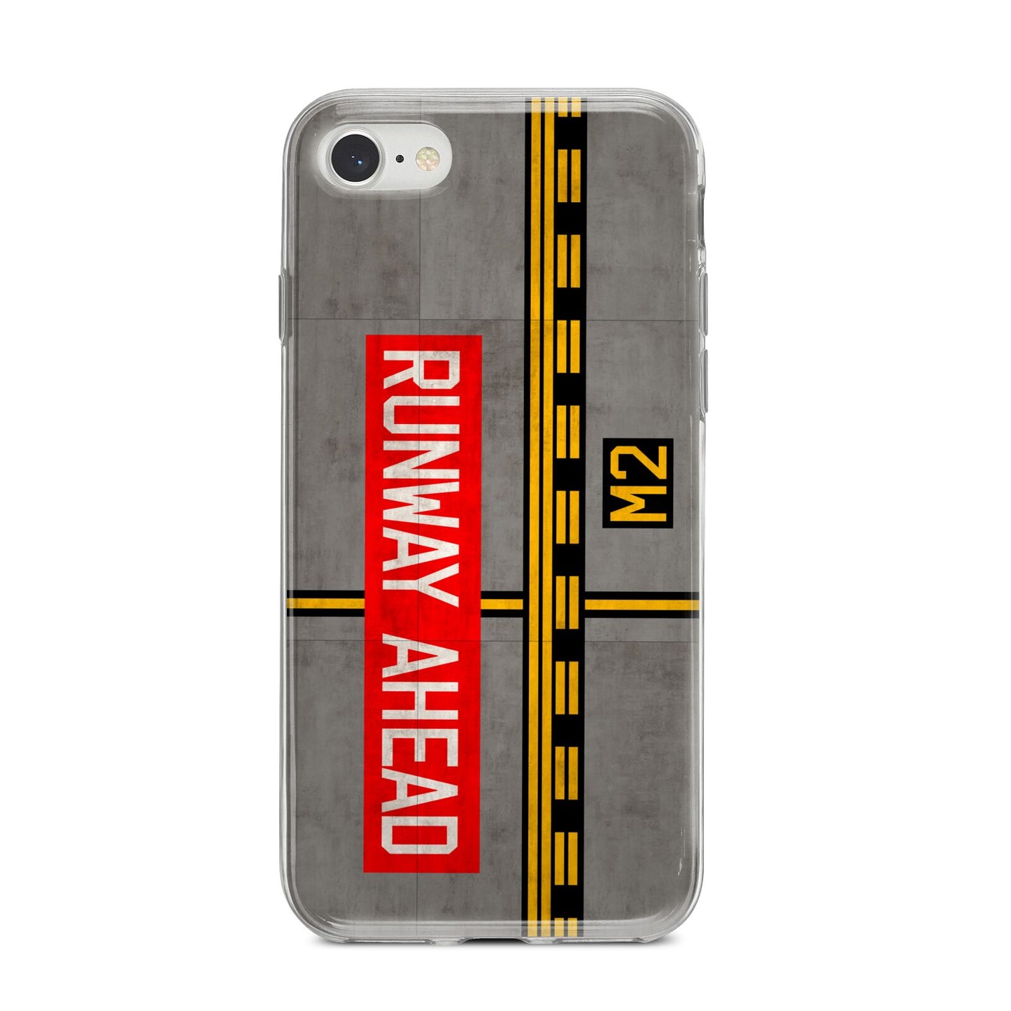 Runway Ahead iPhone 8 Bumper Case on Silver iPhone