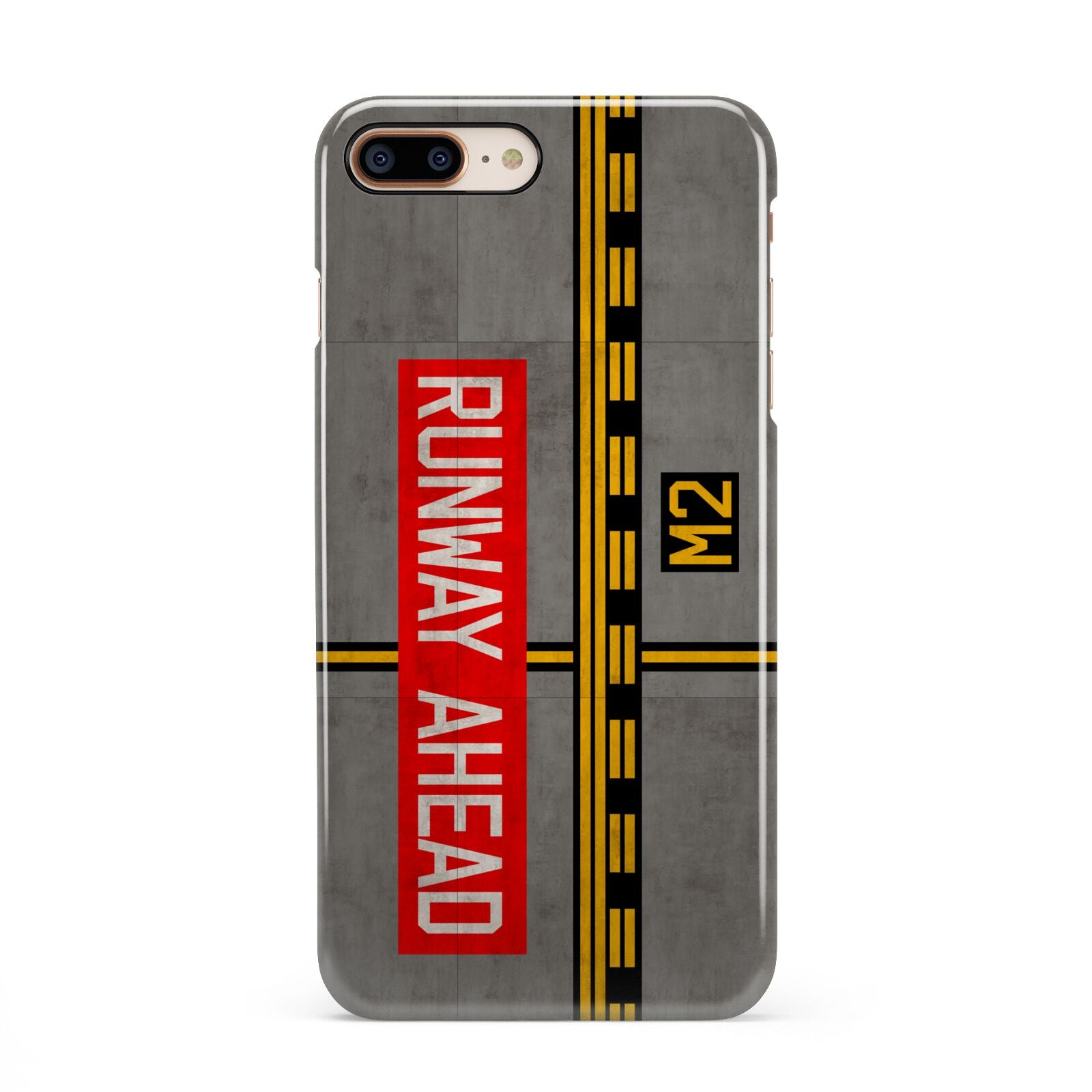 Runway Ahead iPhone 8 Plus 3D Snap Case on Gold Phone