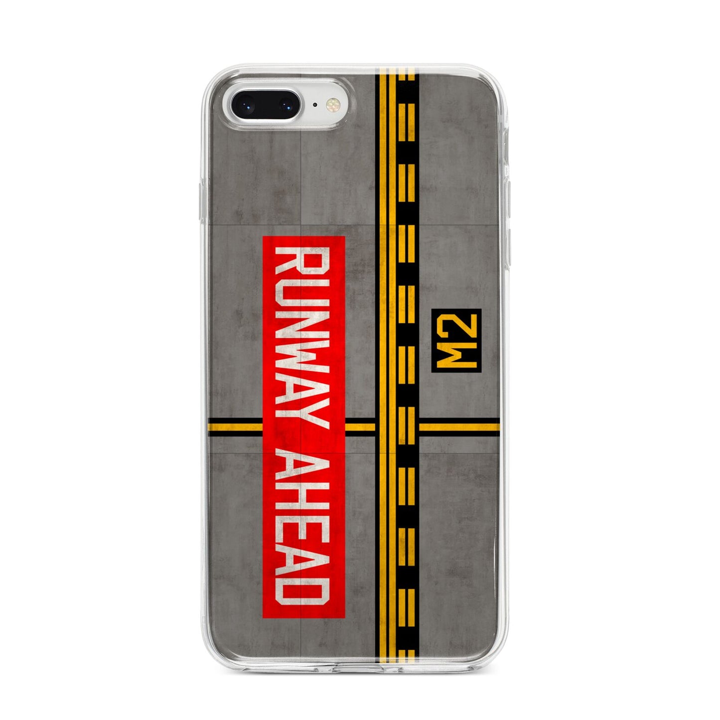 Runway Ahead iPhone 8 Plus Bumper Case on Silver iPhone