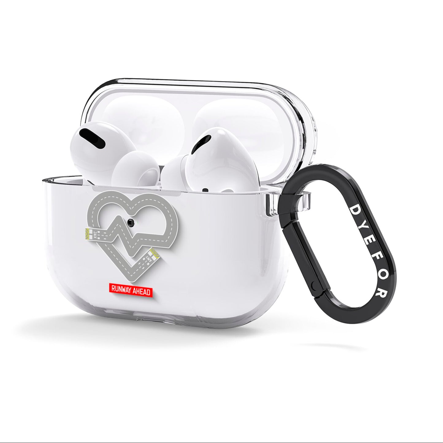 Runway Love Heart AirPods Clear Case 3rd Gen Side Image