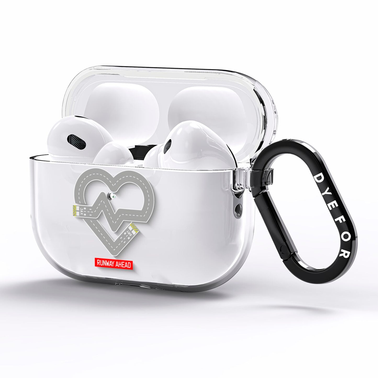 Runway Love Heart AirPods Pro Clear Case Side Image