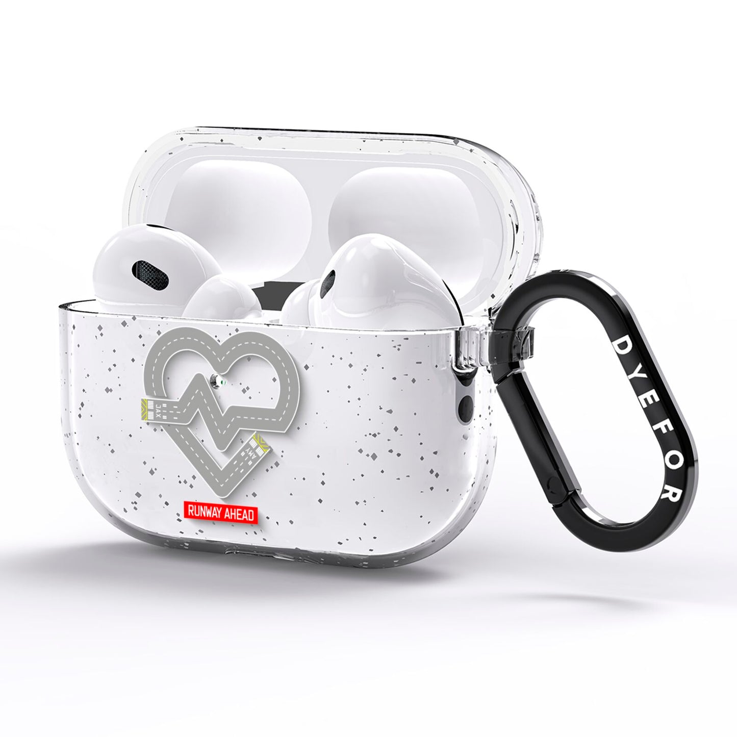 Runway Love Heart AirPods Pro Glitter Case Side Image