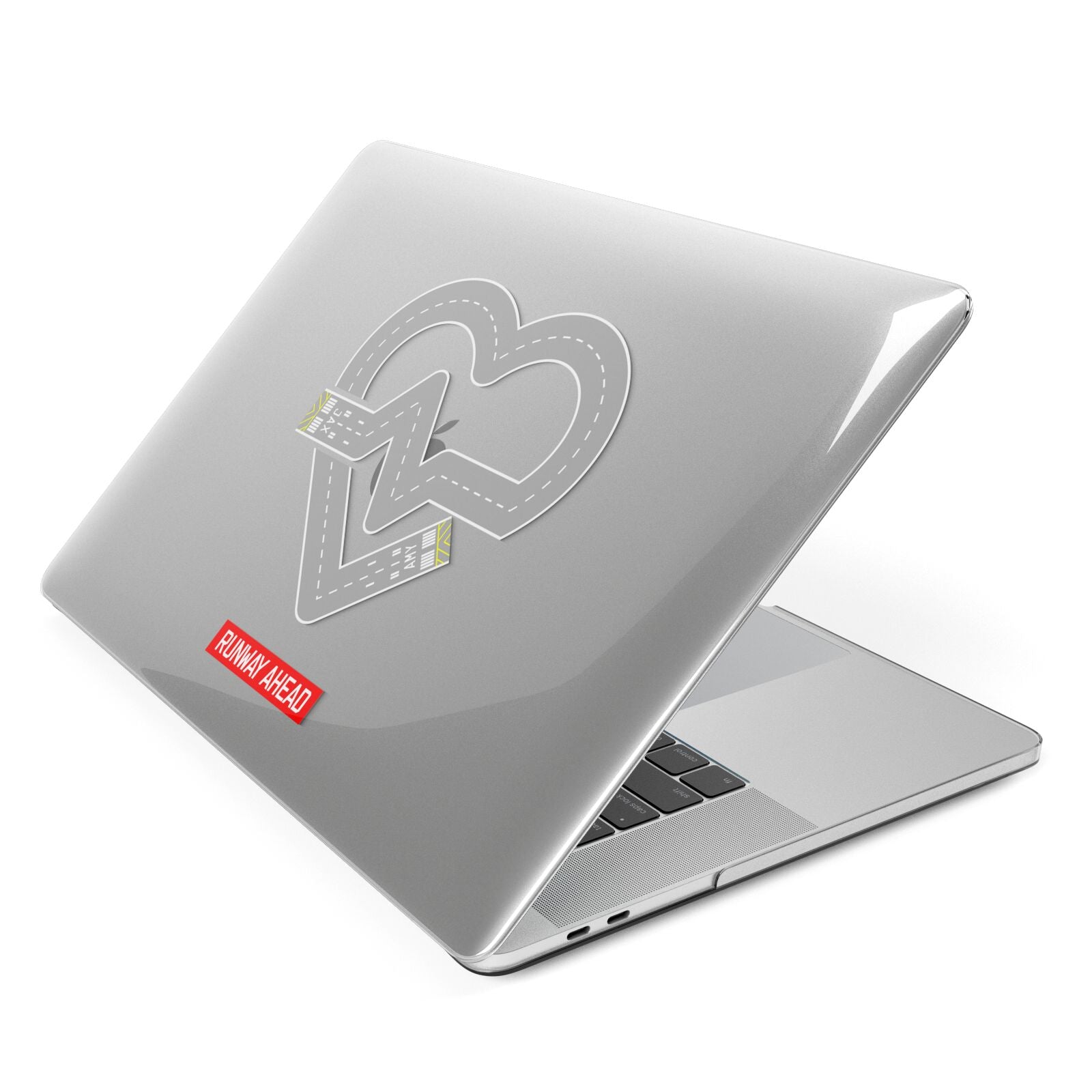 Runway Love Heart Apple MacBook Case Side View