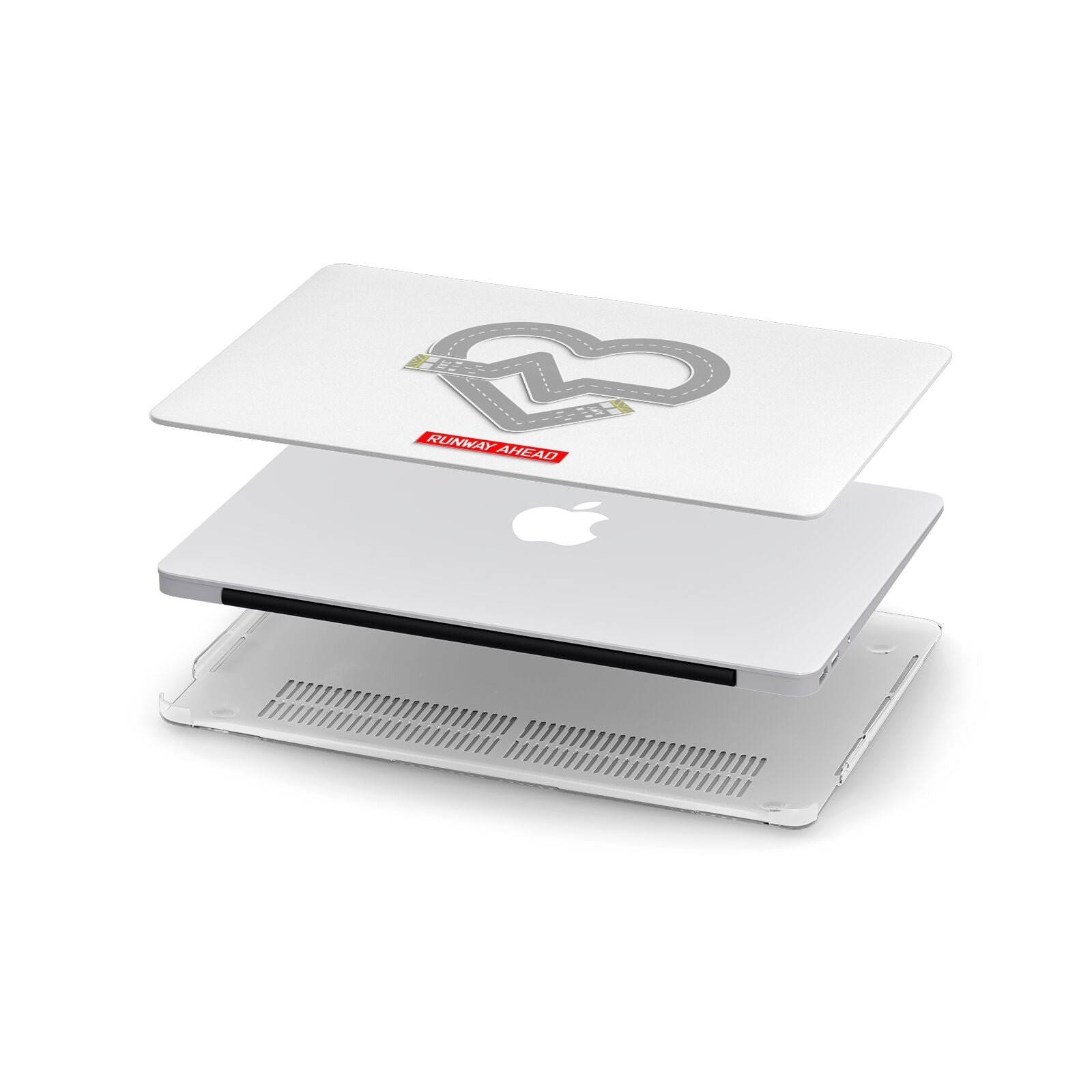 Runway Love Heart Apple MacBook Case in Detail