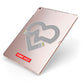 Runway Love Heart Apple iPad Case on Rose Gold iPad Side View