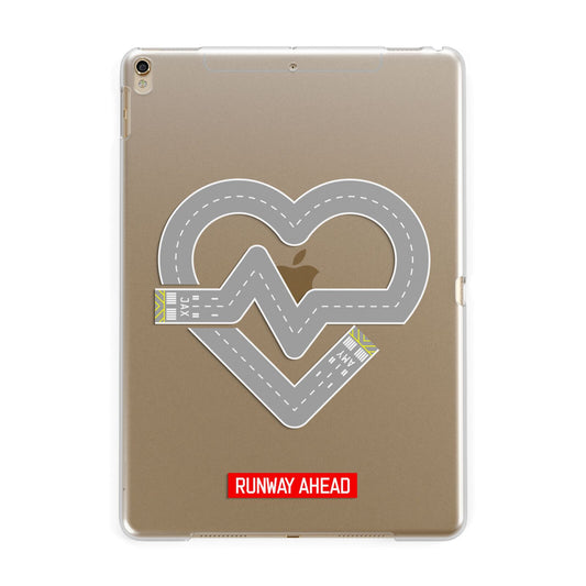 Runway Love Heart Apple iPad Gold Case