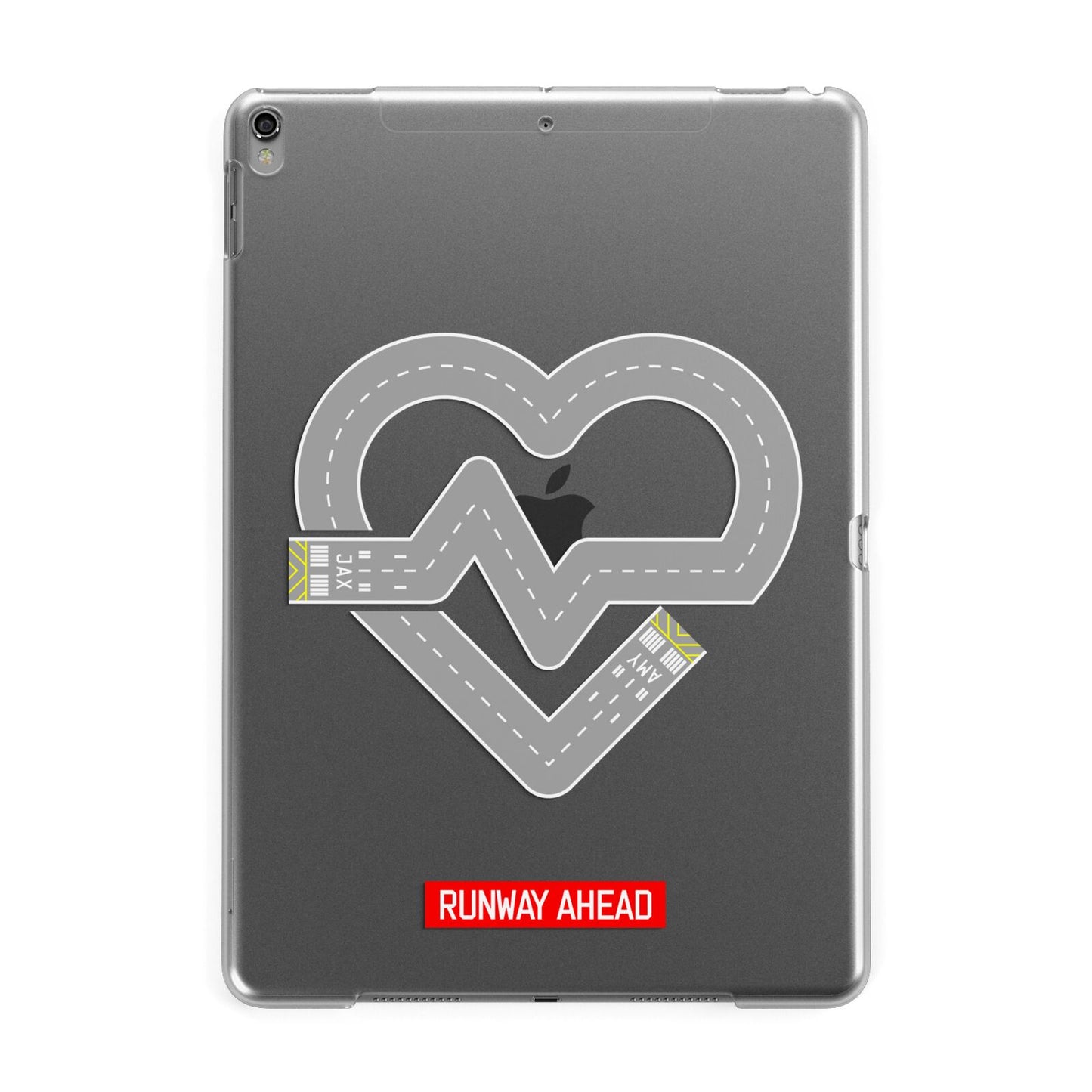 Runway Love Heart Apple iPad Grey Case