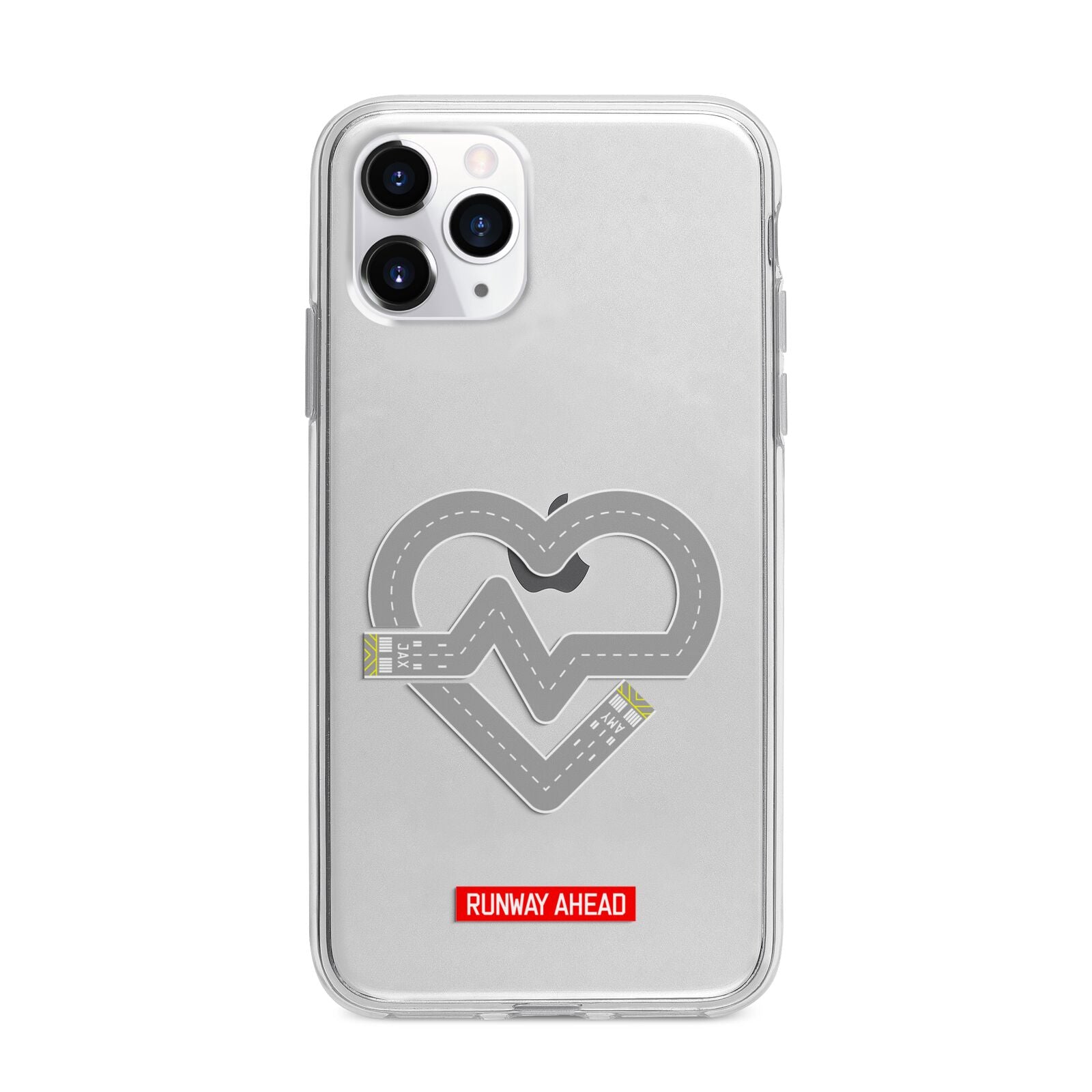 Runway Love Heart Apple iPhone 11 Pro Max in Silver with Bumper Case