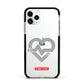 Runway Love Heart Apple iPhone 11 Pro in Silver with Black Impact Case