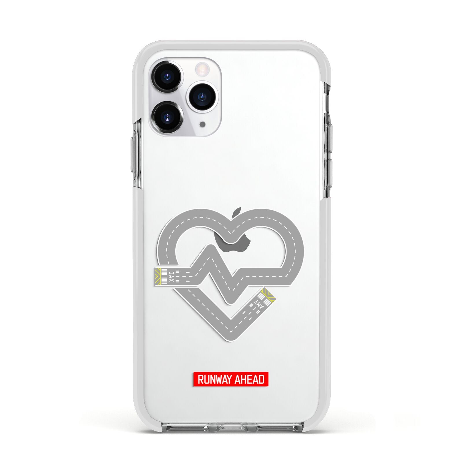 Runway Love Heart Apple iPhone 11 Pro in Silver with White Impact Case