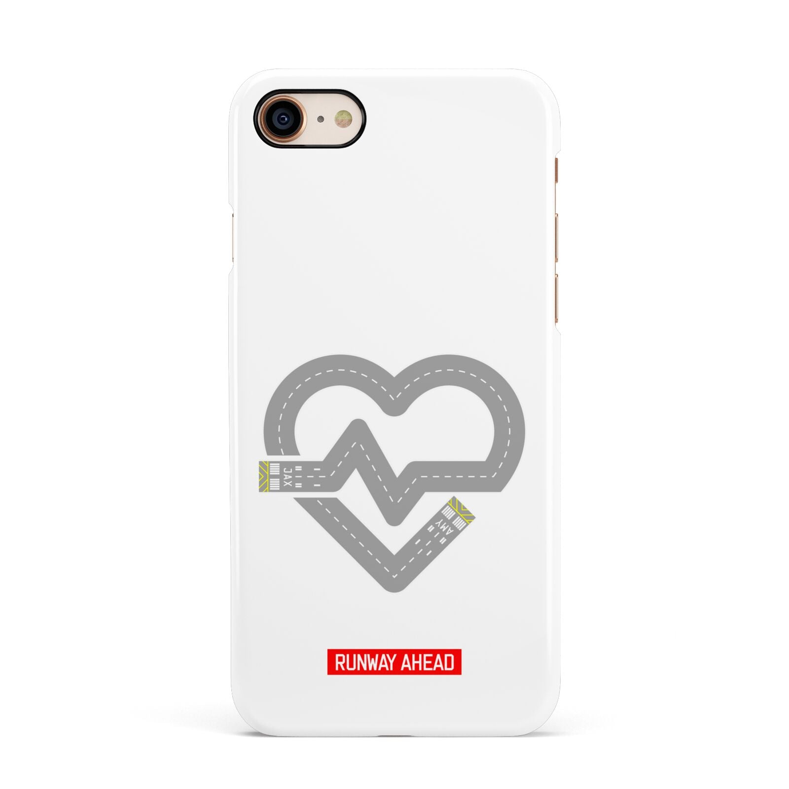 Runway Love Heart Apple iPhone 7 8 3D Snap Case