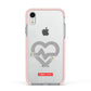 Runway Love Heart Apple iPhone XR Impact Case Pink Edge on Silver Phone