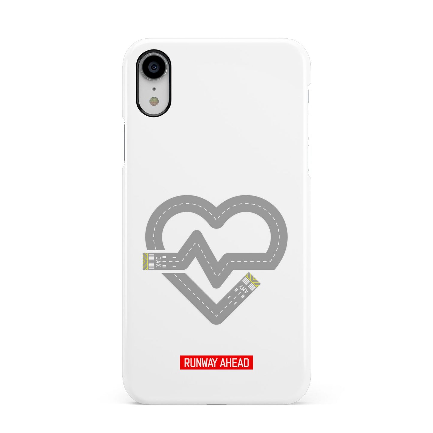 Runway Love Heart Apple iPhone XR White 3D Snap Case