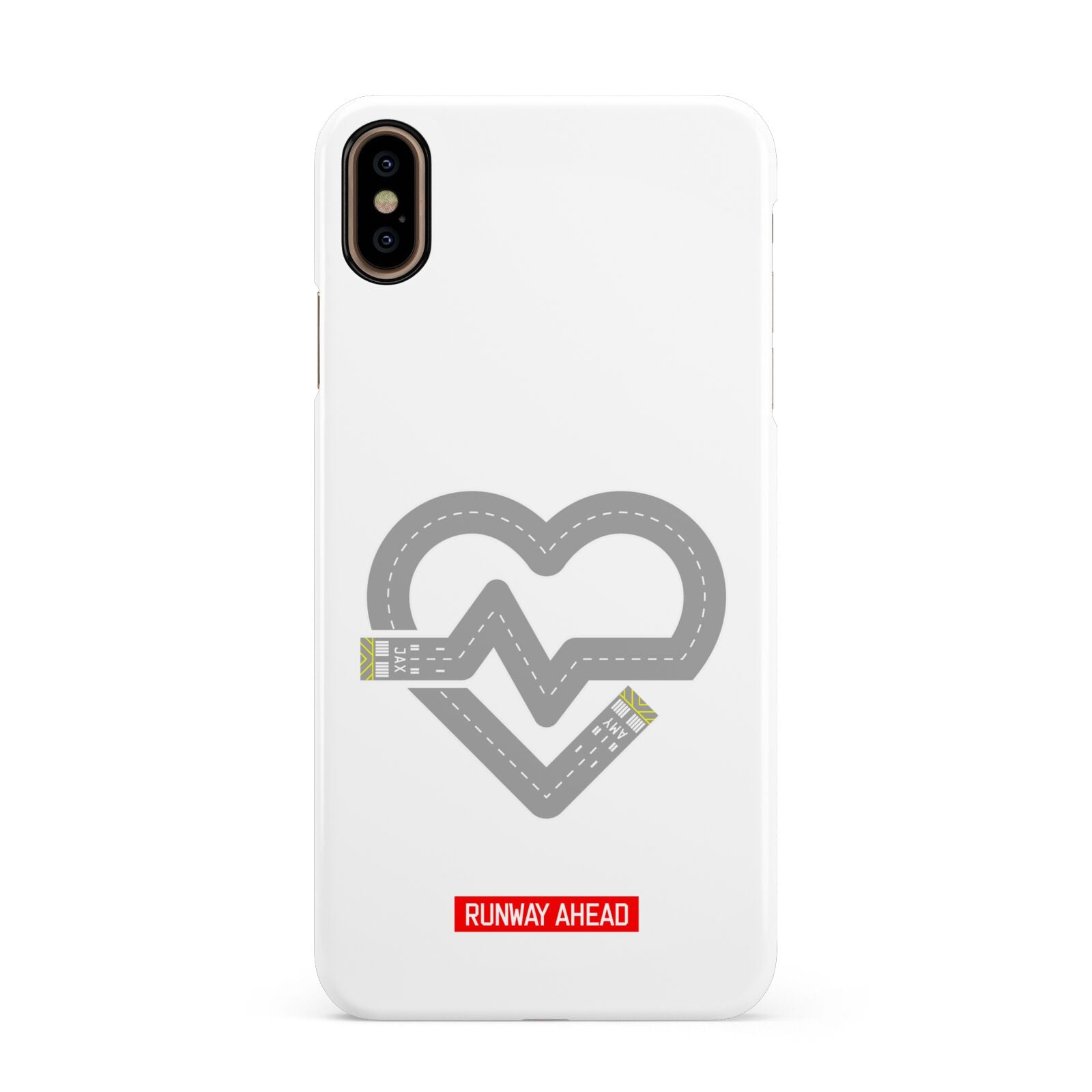 Runway Love Heart Apple iPhone Xs Max 3D Snap Case
