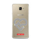 Runway Love Heart Samsung Galaxy A7 2016 Case on gold phone