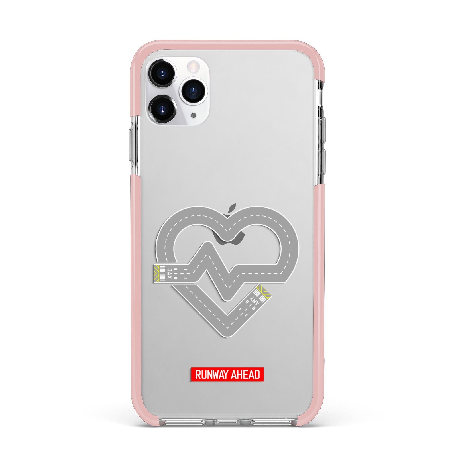 Runway Love Heart iPhone 11 Pro Max Impact Pink Edge Case