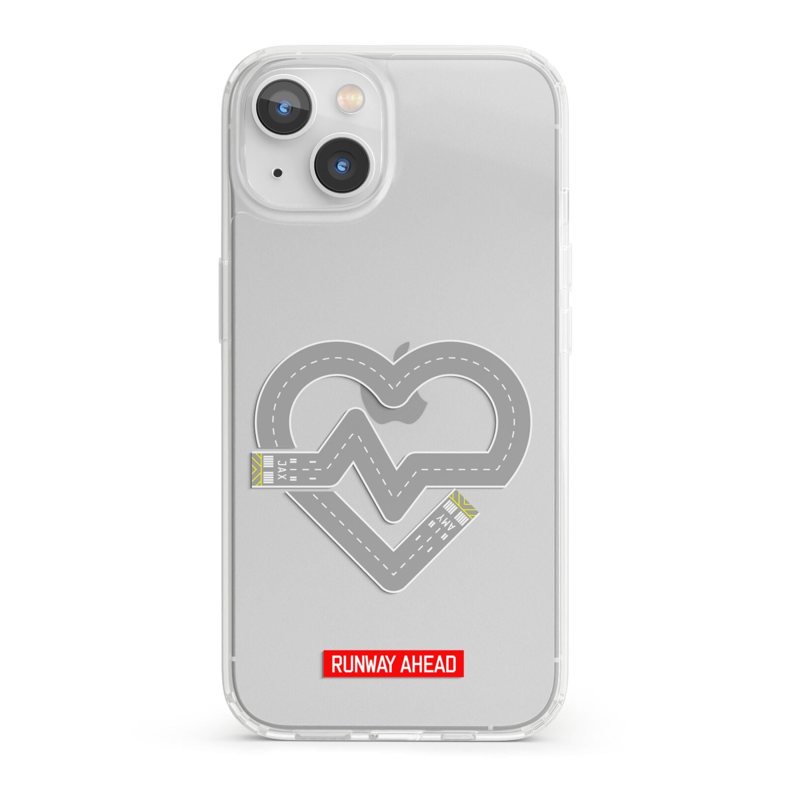 Runway Love Heart iPhone 13 Clear Bumper Case