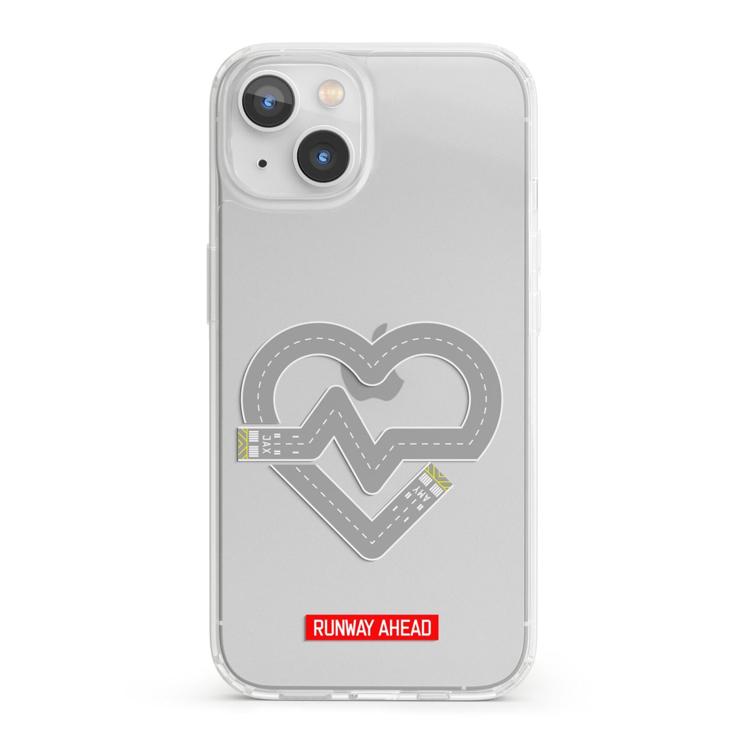 Runway Love Heart iPhone 13 Clear Bumper Case
