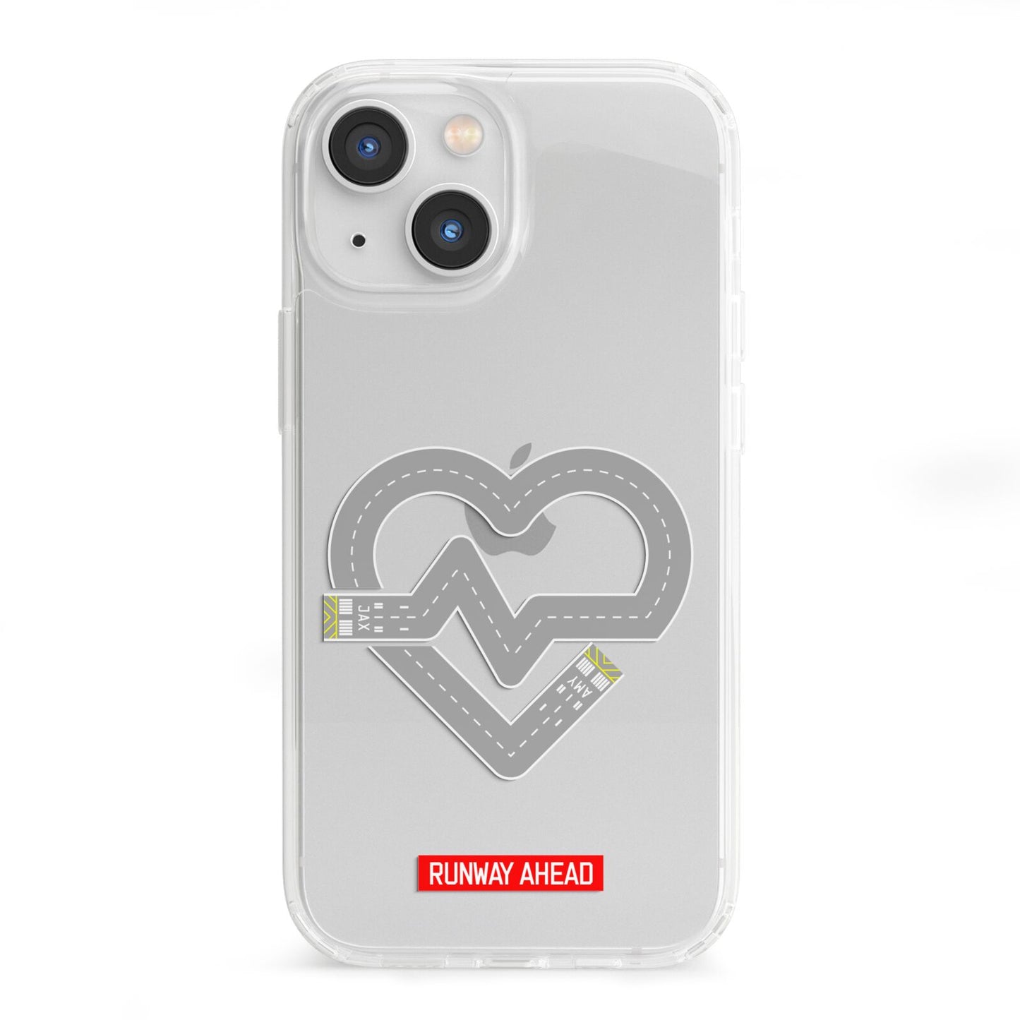 Runway Love Heart iPhone 13 Mini Clear Bumper Case