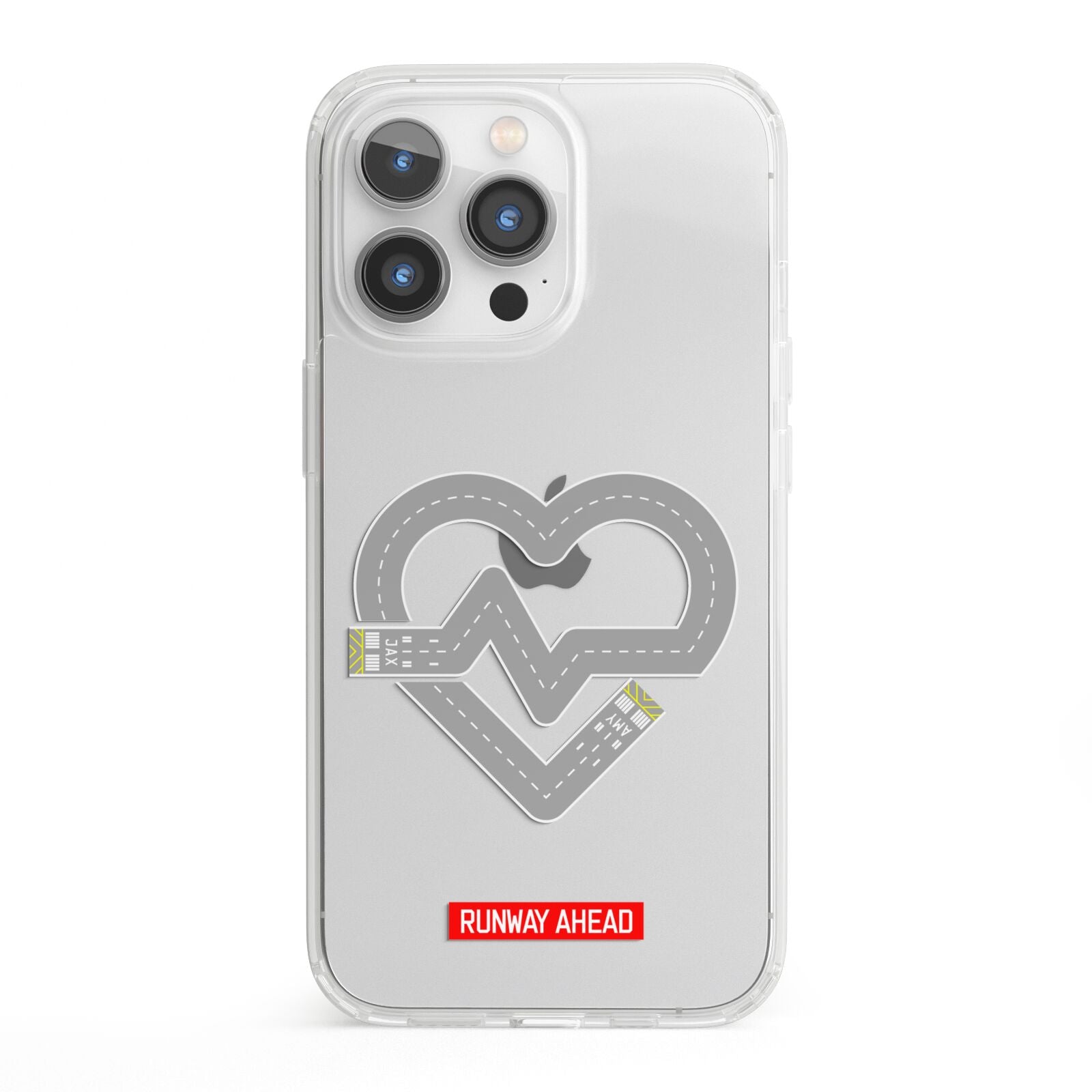 Runway Love Heart iPhone 13 Pro Clear Bumper Case