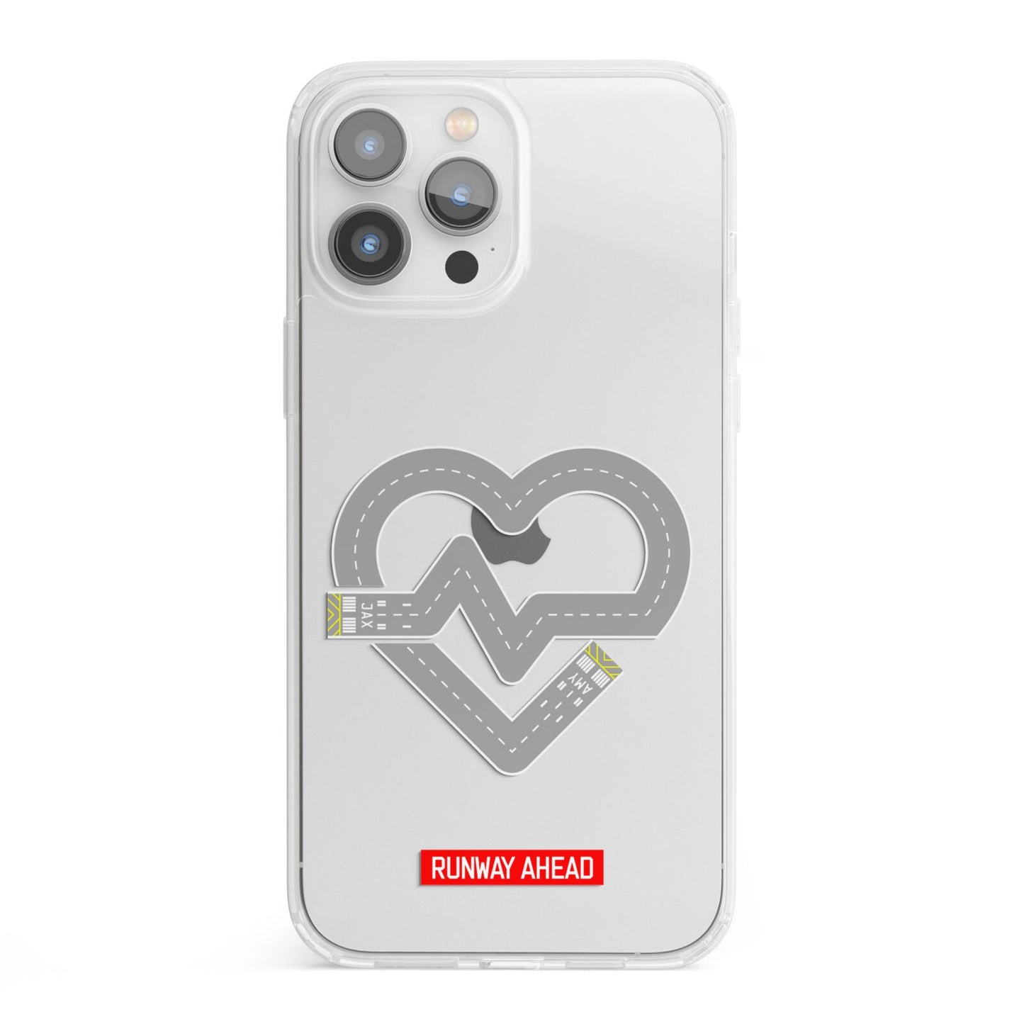 Runway Love Heart iPhone 13 Pro Max Clear Bumper Case