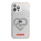 Runway Love Heart iPhone 13 Pro Max TPU Impact Case with Pink Edges