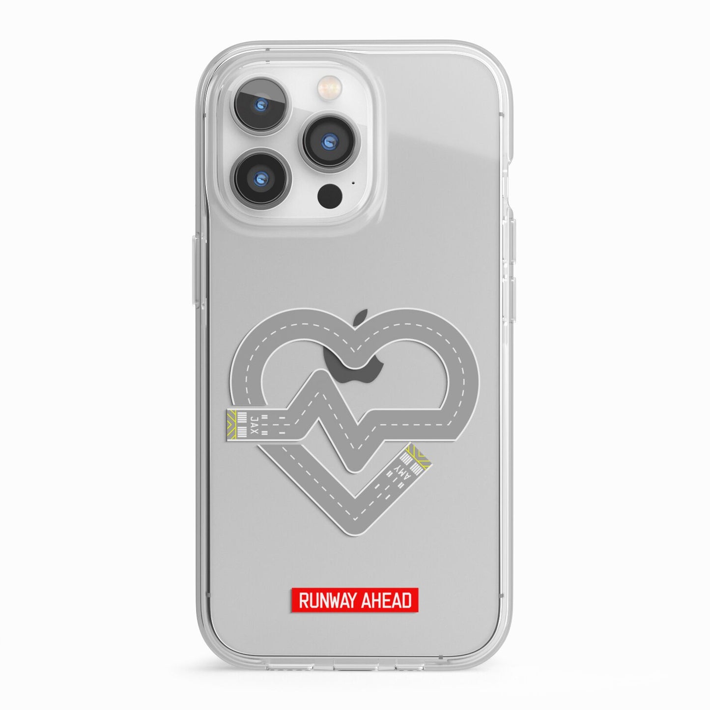 Runway Love Heart iPhone 13 Pro TPU Impact Case with White Edges