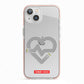 Runway Love Heart iPhone 13 TPU Impact Case with Pink Edges