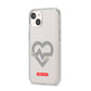 Runway Love Heart iPhone 14 Clear Tough Case Starlight Angled Image