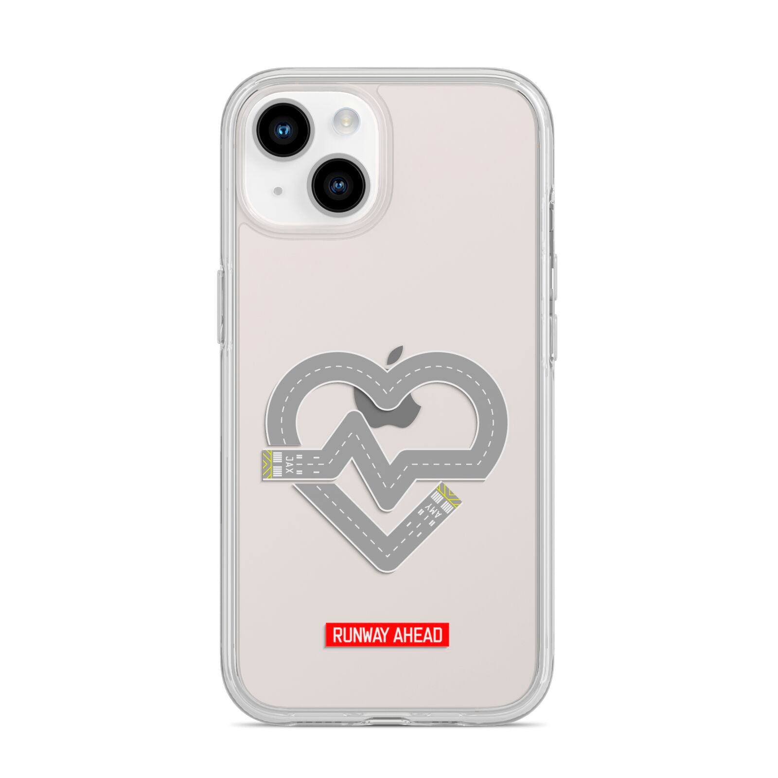 Runway Love Heart iPhone 14 Clear Tough Case Starlight