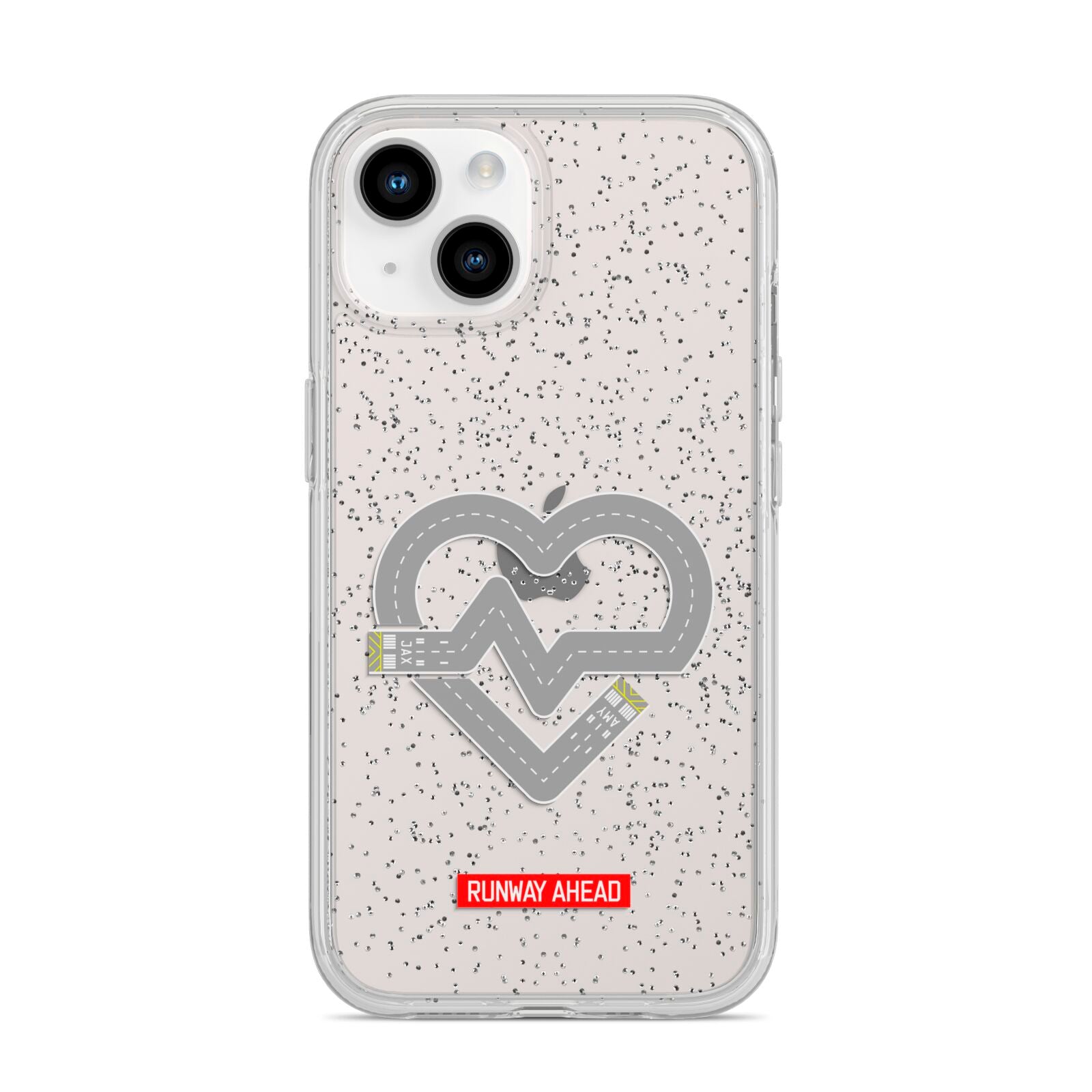 Runway Love Heart iPhone 14 Glitter Tough Case Starlight