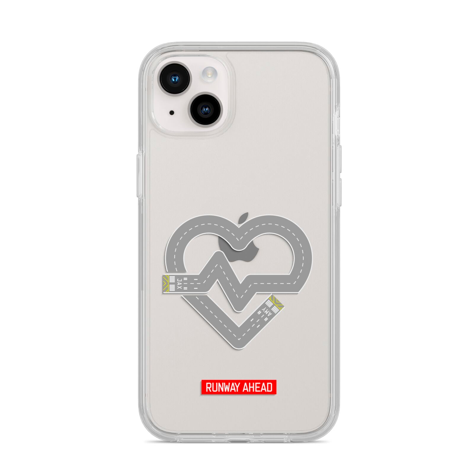 Runway Love Heart iPhone 14 Plus Clear Tough Case Starlight