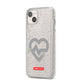 Runway Love Heart iPhone 14 Plus Glitter Tough Case Starlight Angled Image