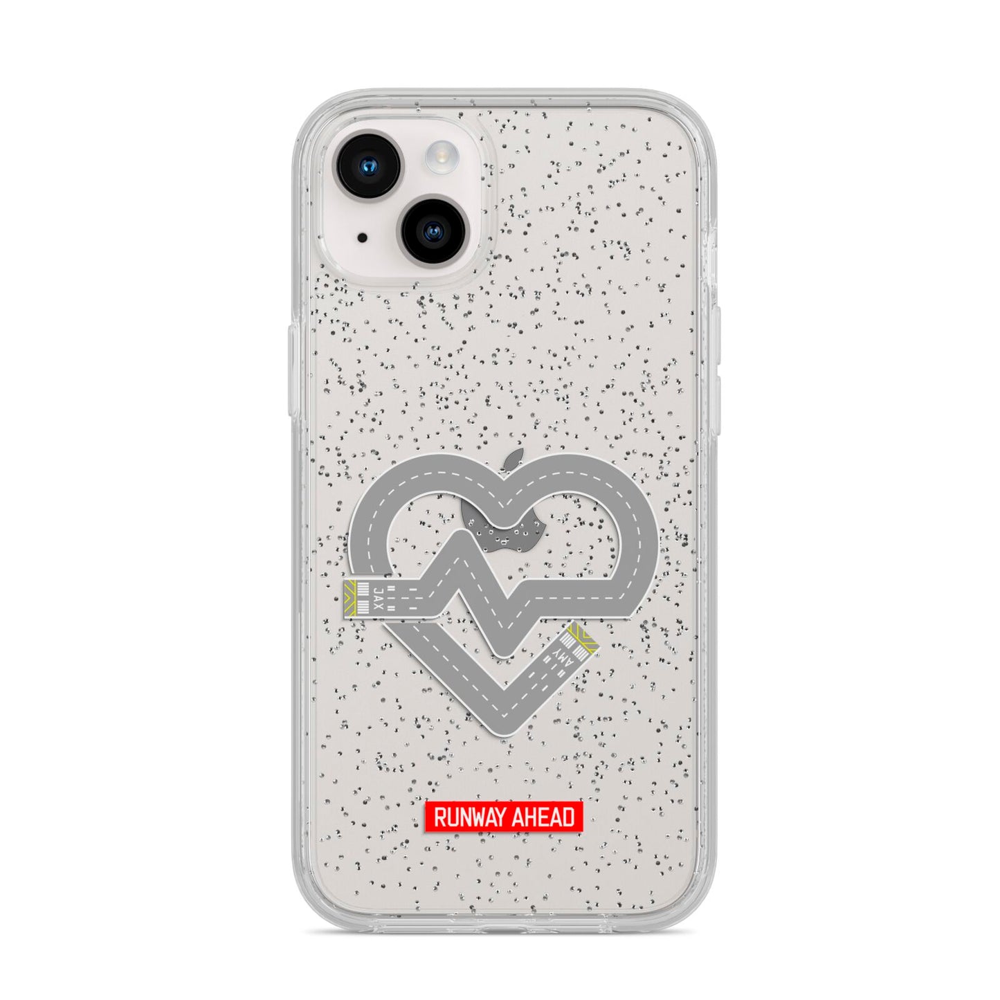 Runway Love Heart iPhone 14 Plus Glitter Tough Case Starlight